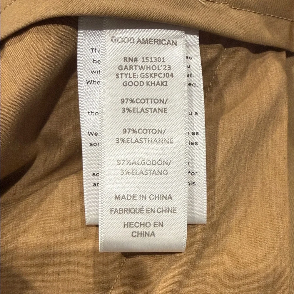 Good American Women’s Tan Chinos Flare Legs High-Rise khaki Size 20